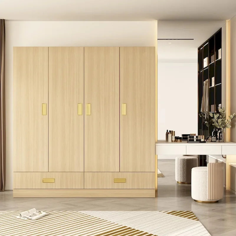 Grande armoire avec armoire supérieure en option, armoire d'appoint pour chambre à coucher
