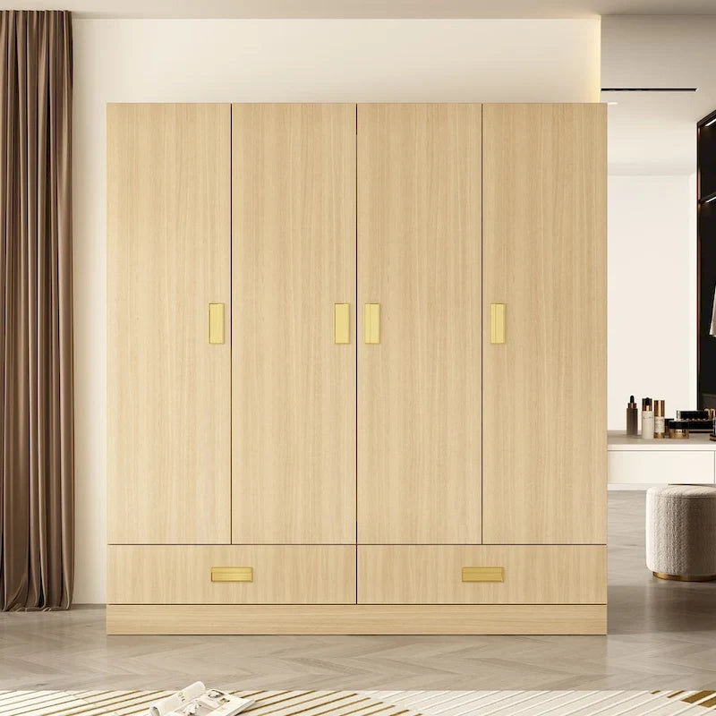Grande armoire avec armoire supérieure en option, armoire d'appoint pour chambre à coucher