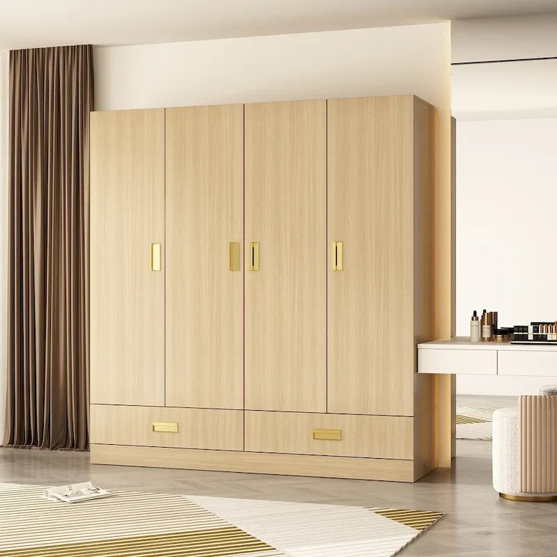 Grande armoire avec armoire supérieure en option, armoire d'appoint pour chambre à coucher