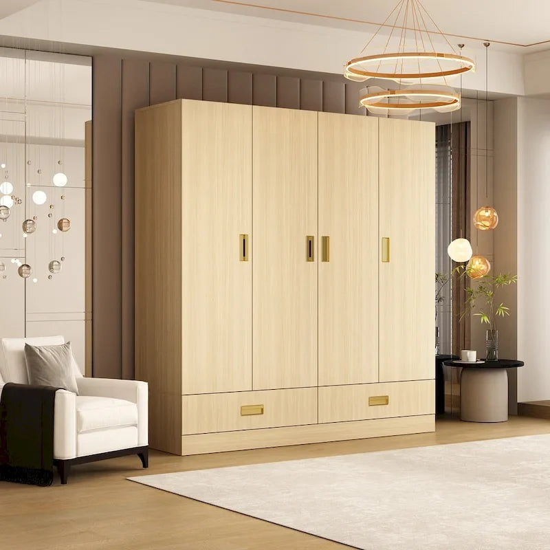 Grande armoire avec armoire supérieure en option, armoire d'appoint pour chambre à coucher
