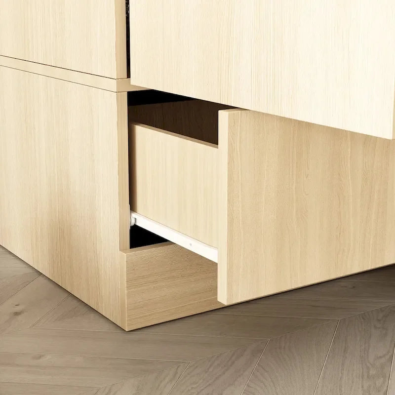 Grande armoire avec armoire supérieure en option, armoire d'appoint pour chambre à coucher