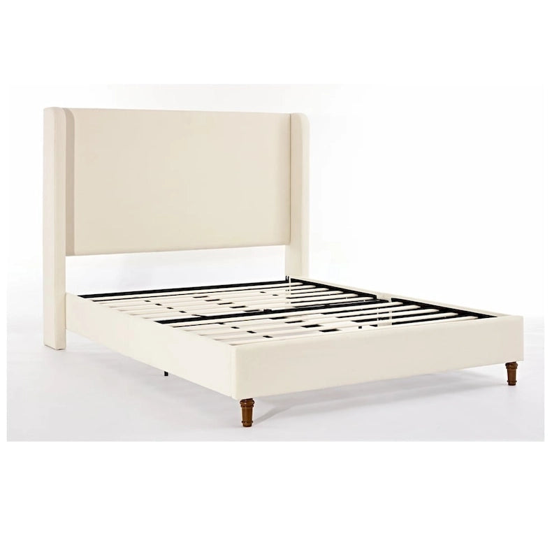Lit capitonné avec tête de lit haute
