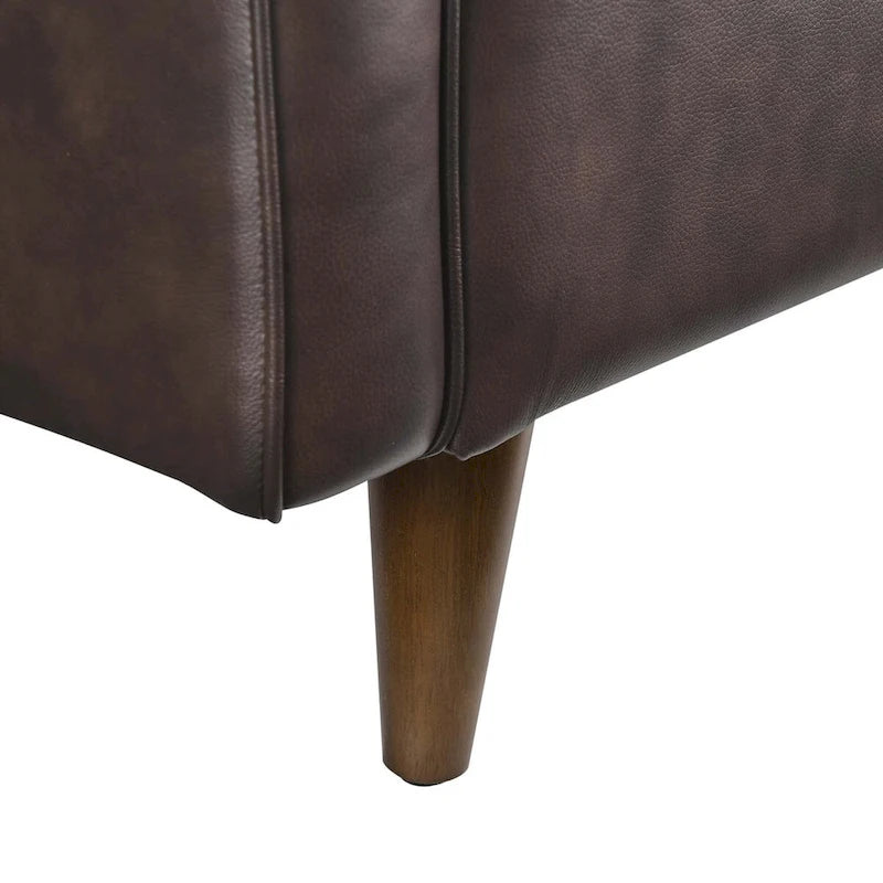 Causeuse en cuir véritable