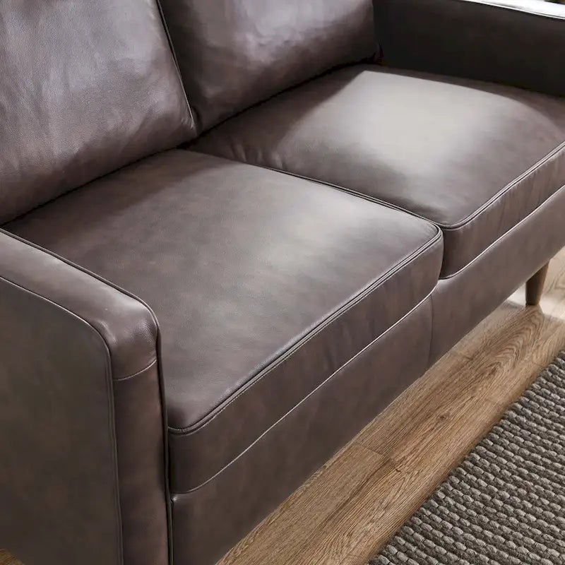 Causeuse en cuir véritable