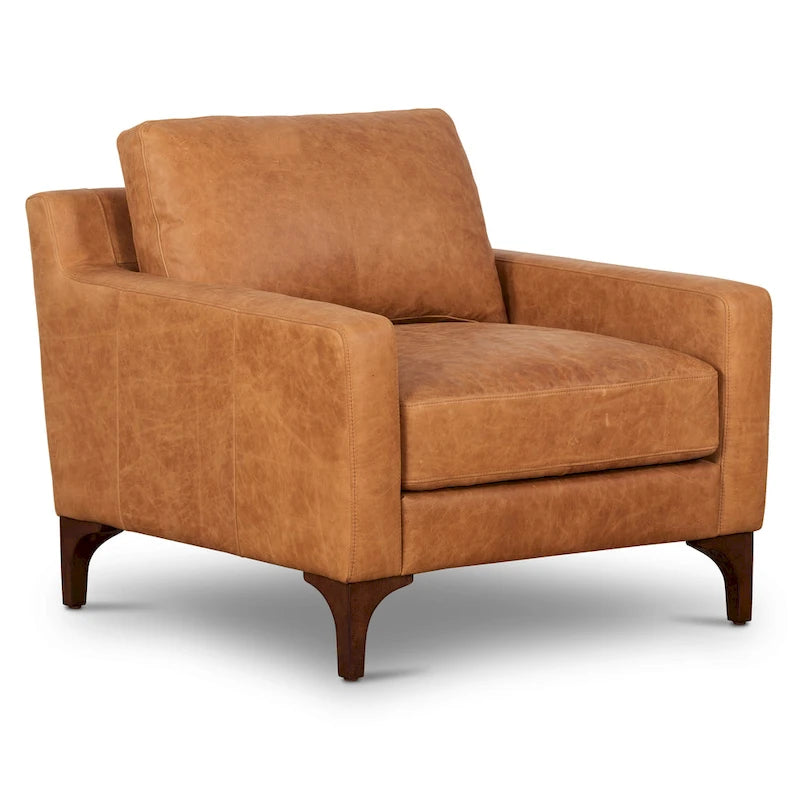 Fauteuil 35 - Cuir véritable italien pleine fleur