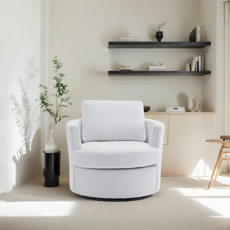 Fauteuil baril pivotant à 360°, canapé rond confortable pour le salon, convient pour la chambre de bébé, l'hôtel, la chambre à coucher, le bureau
