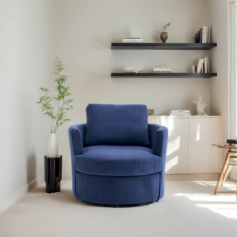 Fauteuil baril pivotant à 360°, canapé rond confortable pour le salon, convient pour la chambre de bébé, l'hôtel, la chambre à coucher, le bureau