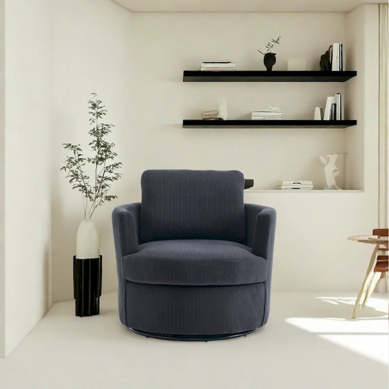 Fauteuil baril pivotant à 360°, canapé rond confortable pour le salon, convient pour la chambre de bébé, l'hôtel, la chambre à coucher, le bureau