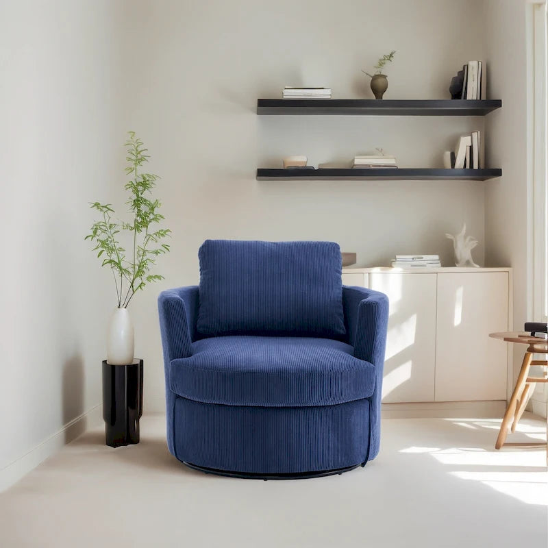 Fauteuil baril pivotant à 360°, canapé rond confortable pour le salon, convient pour la chambre de bébé, l'hôtel, la chambre à coucher, le bureau
