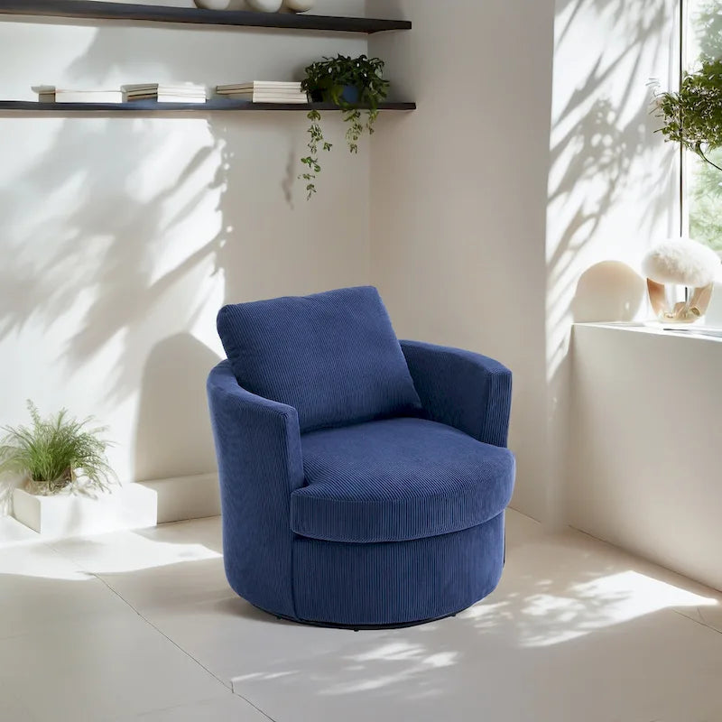 Fauteuil baril pivotant à 360°, canapé rond confortable pour le salon, convient pour la chambre de bébé, l'hôtel, la chambre à coucher, le bureau