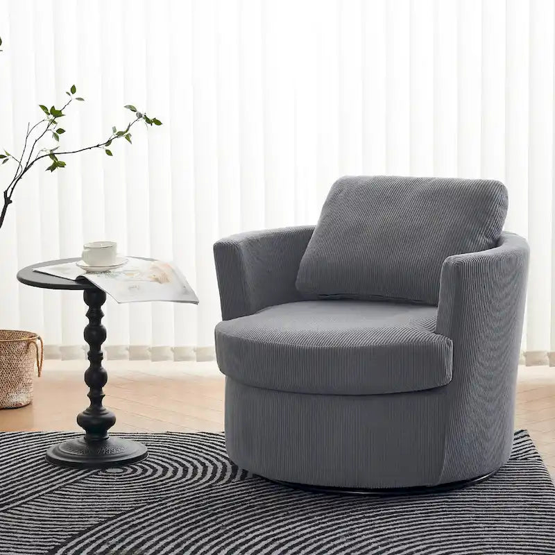 Fauteuil baril pivotant à 360°, canapé rond confortable pour le salon, convient pour la chambre de bébé, l'hôtel, la chambre à coucher, le bureau