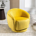 Fauteuil pivotant contemporain en velours avec capacité de rotation à 360°, canapé une place rond