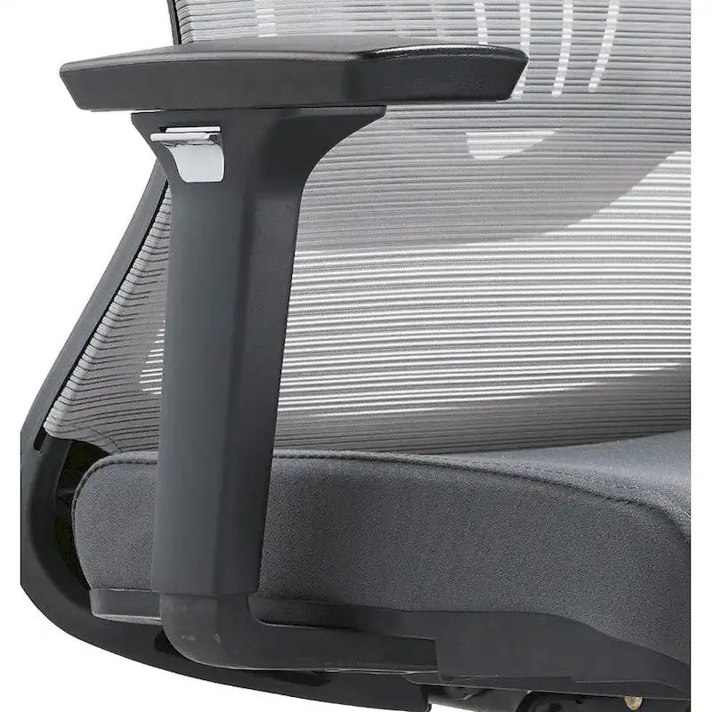 Chaise de bureau en coton avec dossier mi-hauteur en maille