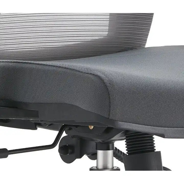 Chaise de bureau en coton avec dossier mi-hauteur en maille