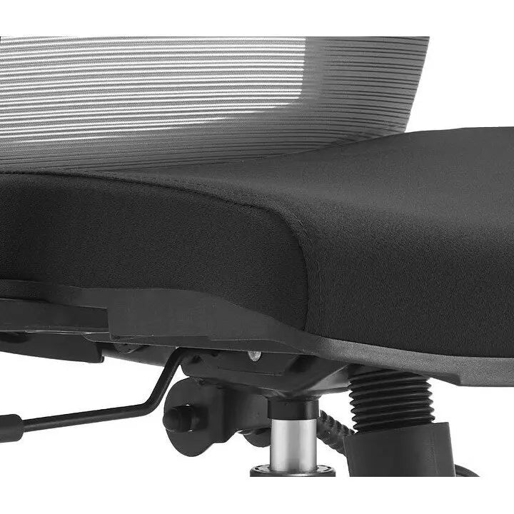 Chaise de bureau en coton avec dossier mi-hauteur en maille